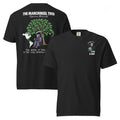 "Beach Apple" garment-dyed heavyweight tee, flat lay front and back, featuring the small Grim Reaper "17th & Surf" apple logo on the chest and the large "THE MANCHINEEL TREE" back graphic with a Grim Reaper beneath the poisonous tree, a green iguana, a "DANGER POISON" sign, and a map of Central/South America – "Beach Apple" Series by 17th & Surf