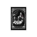 "Clam's Casino" Romantic Card, front cover, featuring the art nouveau "CLAMS CASINO" poker scene with skeleton mobsters, a tuxedo-clad Don holding a catfish, and an octopus tentacle reaching across the table – Clam's Casino Series by 17th & Surf