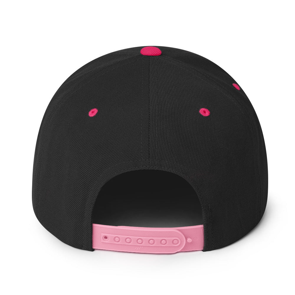 17th & Surf Tentacles snapback hat back view showing the pink adjustable snapback strap – 17th & Surf