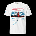 Blood Falls Antarctica Lone Penguin walking towards Red Waterfall Graphic Shirt by 17th & Surf